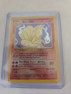 Pokemon Ninetales Holo Base Set Rare 13/130 Fire Pokemon LP - Image 1