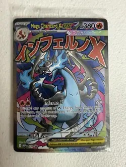 Pokemon TCG Mega Charizard X ex ME Mega Evolutions UPC Promo SEALED Holo - Image 1