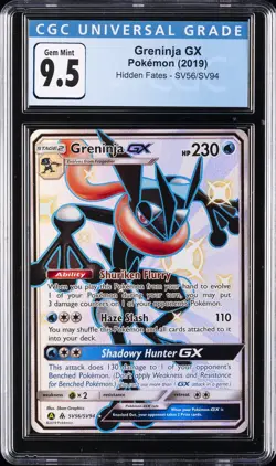 2019 POKEMON HIDDEN FATES #SV56/SV94 GRENINJA GX CGC 9.5 - Image 1