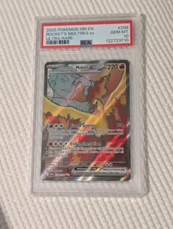 Team Rocket's Moltres ex 208/182 Full Art English Destined Rivals Pokemon PSA 10 - Image 1