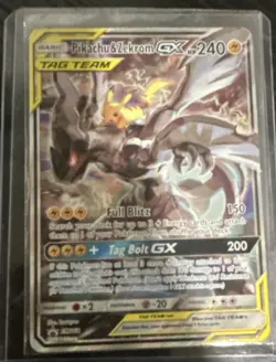 Pokemon Pikachu & Zekrom GX TAG TEAM Promo SM168 Holo English - Image 1