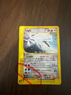 2003 Pokemon Crystal Lugia 149/147 Aquapolis Rare Vintage Holo Damaged - Image 3