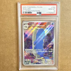 2025 POKEMON JTG EN-JOURNEY TOGETHER ILLUSTRATION RARE #162 WAILORD PSA 10 - Image 1