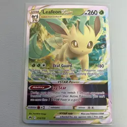 Leafeon VSTAR 014/159 Crown Zenith Holo Rare VSTAR Pokemon TCG NM - Image 1