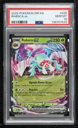 Rabsca ex Pokemon Destined Rivals (DRI) PSA 10 GEM MT - Image 1