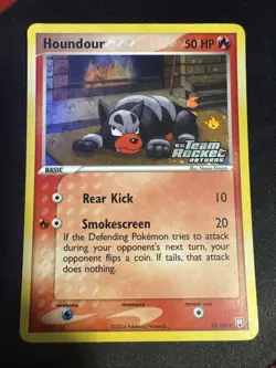 Houndour 59/109 Team Rocket Returns Stamp Holo Pokemon LP - Image 1