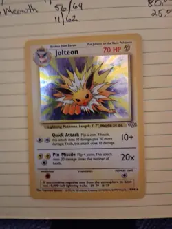 Pokemon 1999 Jolteon Holo Rare Jungle - Image 1