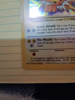 Pokemon 1999 Jolteon Holo Rare Jungle - Image 2