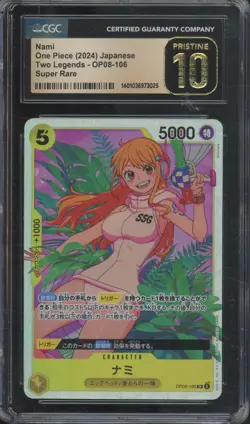 2024 One Piece Japanese Two Legends Super Rare Nami Pristine CGC 10 - Image 1