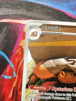 Pokemon TCG Crustle Rare Holo Illustration Card 186/182 Sv10: Destined Rivals NM - Image 2