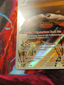 Pokemon TCG Crustle Rare Holo Illustration Card 186/182 Sv10: Destined Rivals NM - Image 5