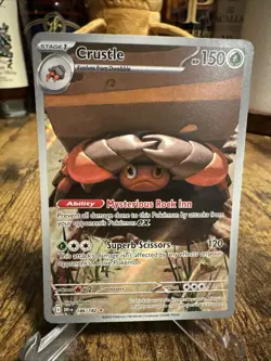 Pokemon TCG Crustle 186/182 Destined Rivals Illustration Rare Full Art Holo NM - Image 1