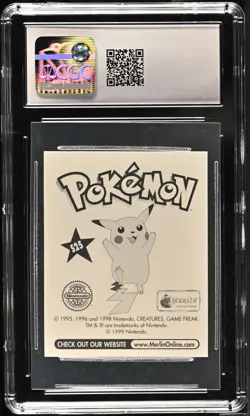 1998 Pokemon Merlin Mew Series 1 S25 Gold Holographic Sticker CGC 10 - Image 2