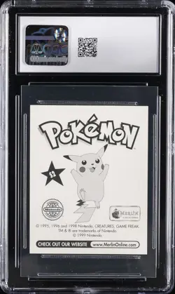 1998 POKEMON MERLIN SERIES 1 SPECIAL GLITTER #S2 ASH & PIKACHU CGC 9 - Image 2