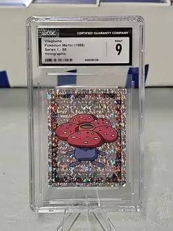 CGC 9 - S8 Vileplume 1998 Pokemon Merlin Topps Prism Stickers Series 1 - Image 1