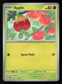 Applin (Master Ball Pattern) 009/131 SV: Prismatic Evolutions Pokemon TCG NM - Image 1