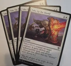 x4 MTG Take Up the Shield Playset 35 Dominaria United Magic 4x - Image 1