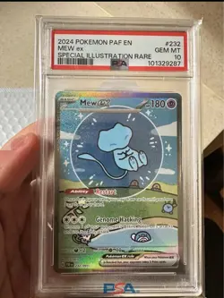 Pokemon Mew EX Bubble Mew PSA 10 Gem Mint 232/091 Sir SV Paldean Fates - Image 1