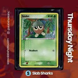 2006 POKEMON EX CRYSTAL GUARDIANS #60/100 SEEDOT HOLO STAMPED - Image 1