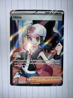Hilda 164/086 Full Art Ultra Rare SV: White Flare Pokemon TCG Trainer Card - Image 1