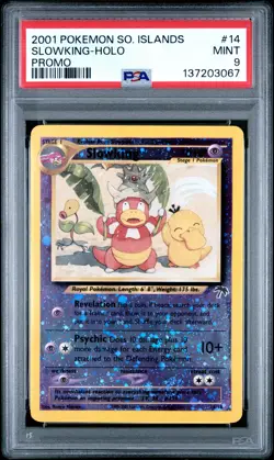 2001 POKEMON SOUTHERN ISLANDS PROMO #14 SLOWKING-HOLO PSA 9 - Image 1