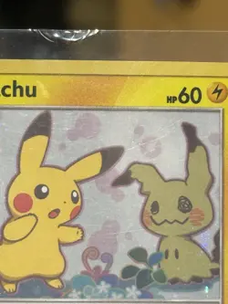 Pokemon Pikachu SM162 Black Star Promo Holo 2019 Pikachu & Mimikyu LP - Image 3