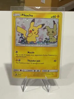 Pokemon Pikachu SM162 Black Star Promo Holo 2019 Pikachu & Mimikyu LP - Image 4