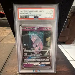 Pokemon Mewtwo GX 78/73 Shining Legends Secret Rare Holo PSA 10 - Image 1