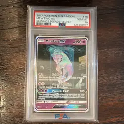 Pokemon Mewtwo GX 78/73 Shining Legends Secret Rare Holo PSA 10 - Image 2