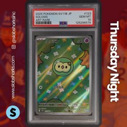2025 POKEMON SV11B BLACK BOLT JP #123/086 SOLOSIS ART RARE PSA 10 - Image 1