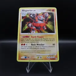 Rhyperior 12/130 Diamond and Pearl Holo 2007 English Pokemon TCG LP - Image 1