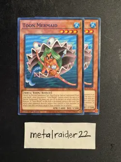 Yugioh 2x Toon Mermaid LDS1-EN054 Common 1st Edition Near Mint - Image 1