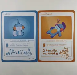 Pokedoodles Mudkip Marshtomp x2 Cards Lot Of 2 Pokemon Cards Non-holo Finish - Image 1