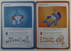 Pokedoodles Mudkip Marshtomp x2 Cards Lot Of 2 Pokemon Cards Non-holo Finish - Image 2