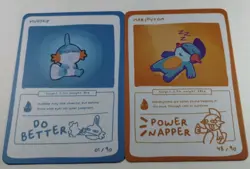 Pokedoodles Mudkip Marshtomp x2 Cards Lot Of 2 Pokemon Cards Non-holo Finish - Image 3