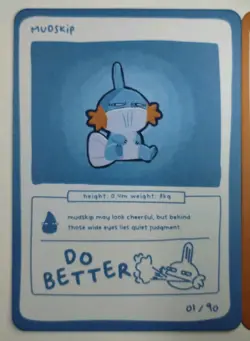 Pokedoodles Mudkip Marshtomp x2 Cards Lot Of 2 Pokemon Cards Non-holo Finish - Image 4