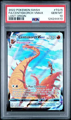 Pokemon TCG 2022 Swsh11: Lost Origin Centiskorch VMAX #TG15/TG30 PSA 10 - Image 1