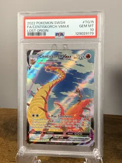 Pokemon TCG 2022 Swsh11: Lost Origin Centiskorch VMAX #TG15/TG30 PSA 10 - Image 1