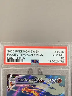 Pokemon TCG 2022 Swsh11: Lost Origin Centiskorch VMAX #TG15/TG30 PSA 10 - Image 2