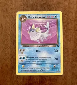 Pokemon Cards TCG: Dark Vaporeon 45/82 Uncommon Team Rocket WOTC Vintage 2000 - Image 1
