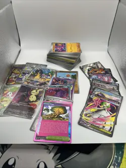 100 Pokemon Cards Bulk Lot - Guaranteed 1+ V or EX - Holos Included - Image 2
