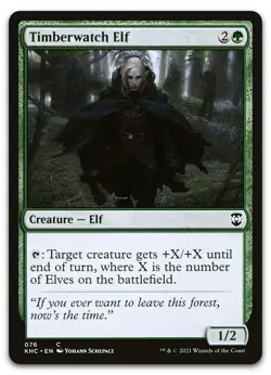 Timberwatch Elf #76 (NM) Kaldheim KHC Magic MTG - Image 1