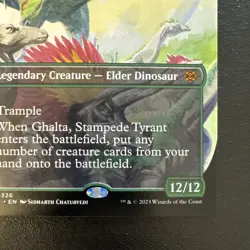 1 x Ghalta, Stampede Tyrant - Borderless - The Lost Caverns of Ixalan - NM-Mint - Image 4