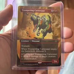 Trumpeting Carnosaur NM Borderless MTG Lost Caverns Of Ixalan Regular - Image 1