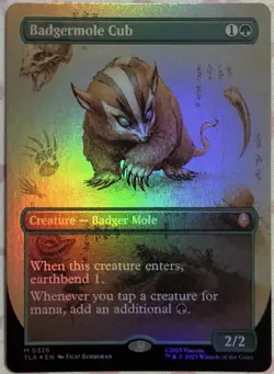 Badgermole Cub (Borderless) [Avatar: The Last Airbender] Foil Near Mint - Image 1