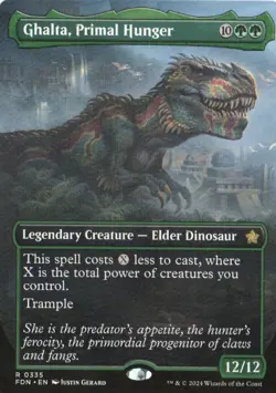 MTG FOUNDATIONS GHALTA, PRIMAL HUNGER BORDERLESS RARE - Image 1