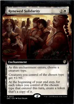 Renewed Solidarity Mtg Borderless Enchantment Aetherdrift Rare - Image 1