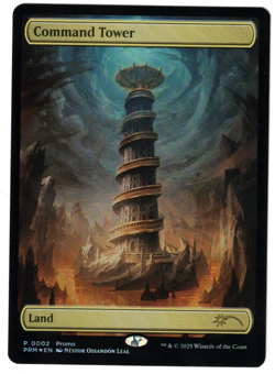 MTG COMMAND TOWER BORDERLESS FOIL WPN PROMO LAND NM COMMANDER EDH STAPLE - Image 1