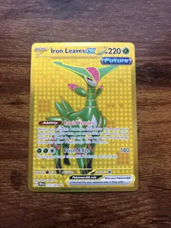 Pokemon TCG Iron Leaves EX Scarlet & Violet Temporal Forces - Image 1