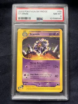 Pokemon TCG Starmie Skyridge Non Holo Rare 30/144 PSA 8 NM-MT - Image 1